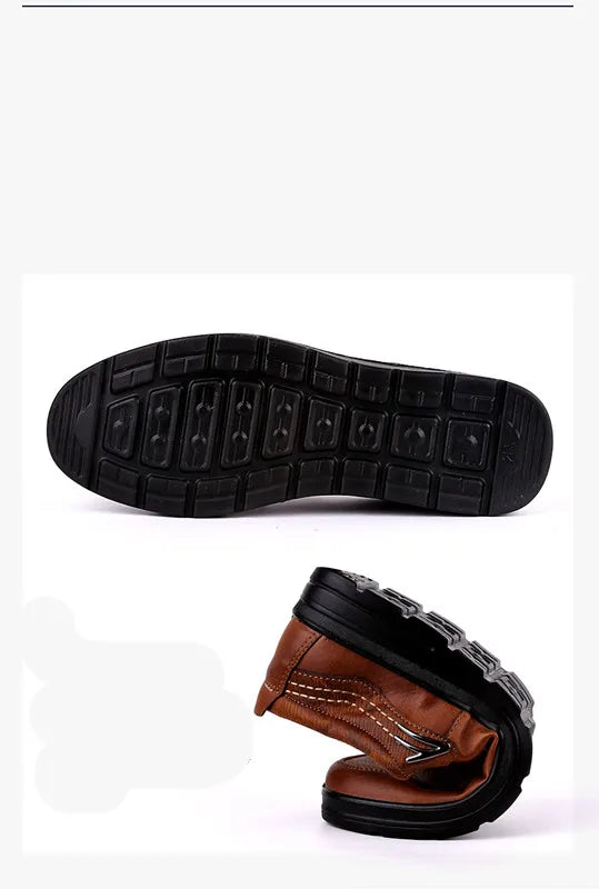 Sapato Casual Masculino de Couro - Retro Comfort